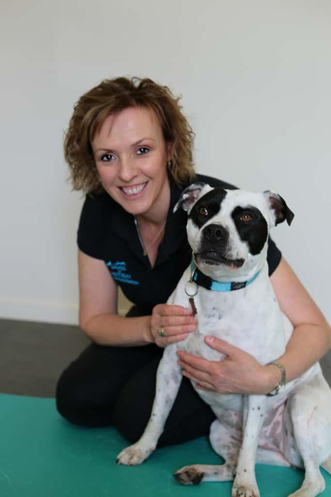 Michelle Monk And A Happy Canine Therapy Client