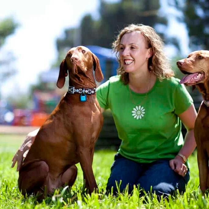 Michelle Monk With Max And Oscar Her Vizslas